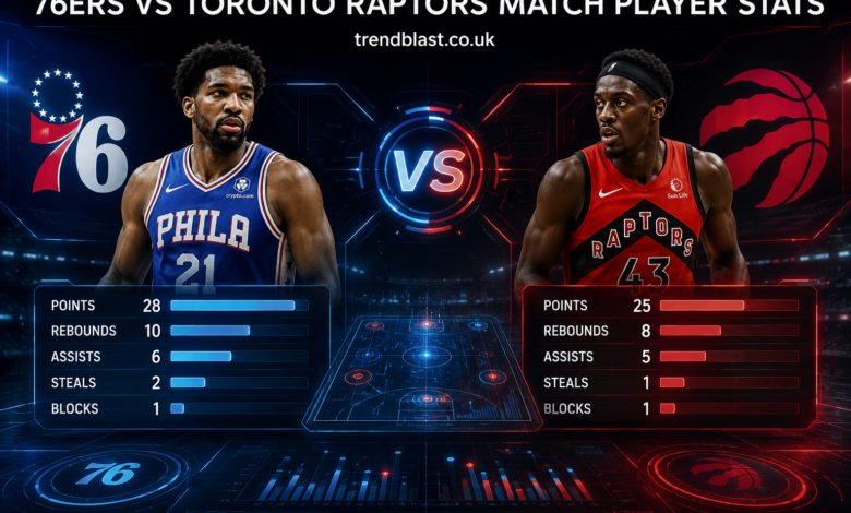 76ers vs Toronto Raptors Match Player Stats